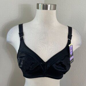 NEW Bali 34B Comfort U Design Double Support Bra Style‎ 3820 Black Wireless